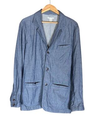 Carbon2Cobalt vintage look blue cotton unlined blazer Size Medium